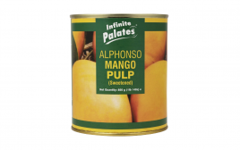 Infinite Palates Alphonso Mango Pulp (Sweetened)  Container  850 grams